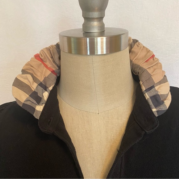 Burberry S cotton piqué gathered cap sleeve tshirt. - Picture 11 of 12